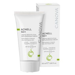 Canova Acnell 50+ Crema Gel - Crema Viso Restitutiva per Pelle Acneica - 50 ml
