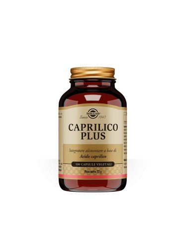 Solgar caprilico plus integratore - 100 capsule vegetali