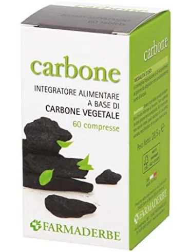 Carbone vegetale integratore regolarità intestinale 60 compresse Carbone vegetale integratore regolarità intestinale 60 compresse