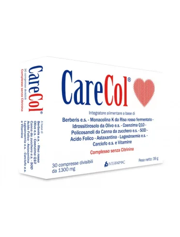 Carecol integratore per colesterolo alto 30 compresse Carecol integratore per colesterolo alto 30 compresse