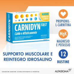 Carnidyn Fast - Integratore Magnesio e Potassio - 12 Bustine