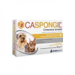 Caspongil - Integratore Digestivo per Cani e Gatti - 30 Compresse Divisibili
