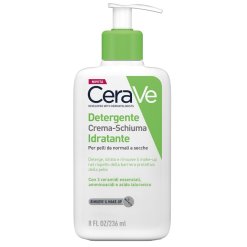 CeraVe Detergente Crema-Schiuma Idratante per Pelli Normali e Secche 236 ml