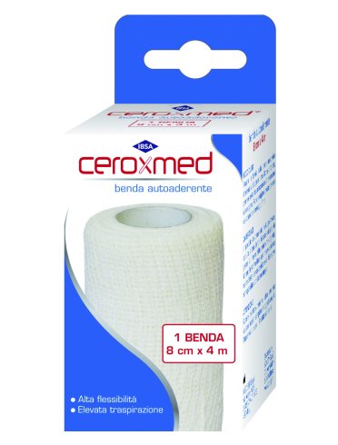 Ceroxmed - benda elastica autoaderente 8 cm x 4 m - 1 benda