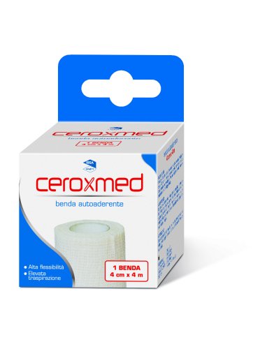 Ceroxmed - benda elastica autoaderente 4 cm x 4 m - 1 benda