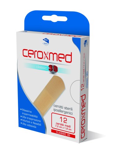 Ceroxmed - cerotti classic 3d misura media - 12 pezzi 