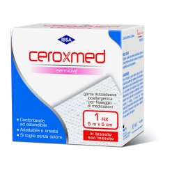 Ceroxmed Sensitive - Garza da Medicazione Fix 5 m x 5 cm - 1 Pezzo