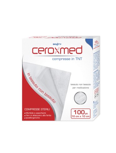 Ceroxmed - garza compressa in tessuto non tessuto 10 x 10 cm - 100 pezzi
