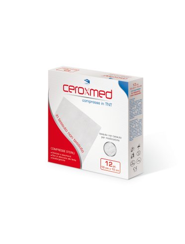 Ceroxmed - garza compresse in tessuto non tessuto 10 x 10 cm - 12 pezzi