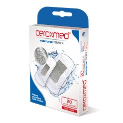 Ceroxmed Waterproof Silver - Cerotti Adesivi Sterili Impermeabili - 20 Pezzi Assortiti