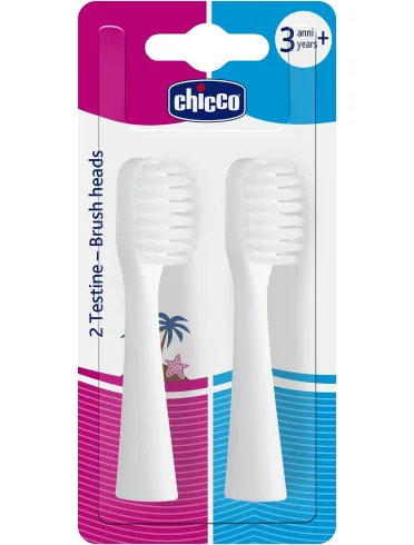 Chicco testine di ricambio spazzolino elettrico 2 pezzi Chicco testine di ricambio spazzolino elettrico 2 pezzi