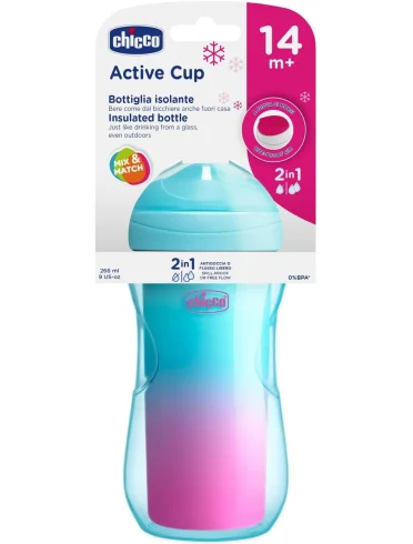 Chicco active cup tazza termica bambina 14m+ 1 pezzo Chicco active cup tazza termica bambina 14m+ 1 pezzo