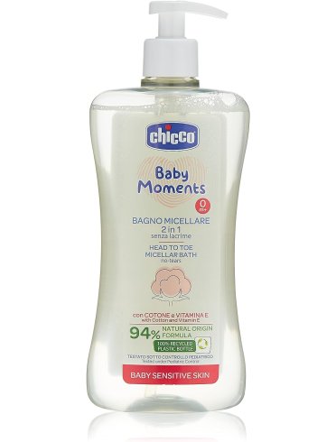 Chicco baby moments bagno corpo e capelli micellare 500 ml