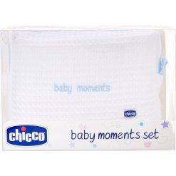 Chicco Baby Moments Set Beauty Bag Blu Bagnoschiuma 200 + Shampoo 200 ml + Saponetta 100 g