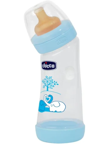Chicco biberon angolato in caucciù bambino 250 ml Chicco biberon angolato in caucciù bambino 250 ml