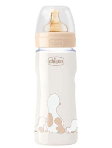 Chicco biberon original touch regular unisex portata media con tettarella in caucciù 330 ml