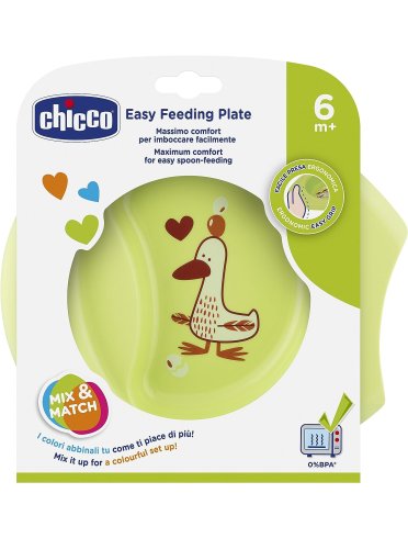 Chicco piatto pappa facile imbocco verde 6m+ 1 pezzo