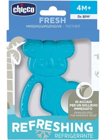 Chicco fresh massaggiagengive inox azzurro 4m+ Chicco fresh massaggiagengive inox azzurro 4m+