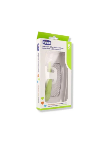 Chicco grattugia e cucchiaio in silicone Chicco grattugia e cucchiaio in silicone