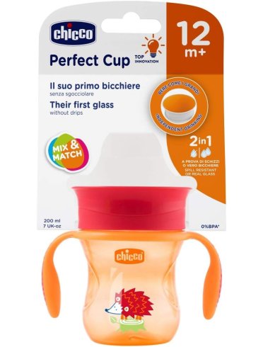 Chicco perfect cup tazza neutro silicone 360° 12m+ 200 ml