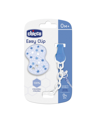 Chicco clip catenella colore azzurro