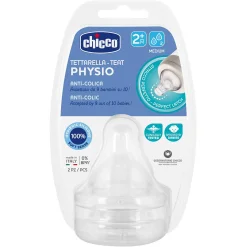 Chicco Physio Tettarella Flusso Medio in Silicone 2m+ 2 Pezzi