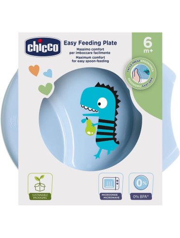 Chicco piatto pappa facile imbocco blu 6m+ 1 pezzo