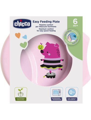 Chicco piatto pappa facile imbocco rosa 6m+ 1 pezzo