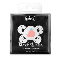 Chicco Physioforma Black & White Succhietto in Silicone 6-16m