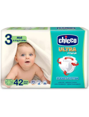 Chicco ultra pannolini ultra assorbenti taglia 3 42 pezzi Chicco ultra pannolini ultra assorbenti taglia 3 42 pezzi