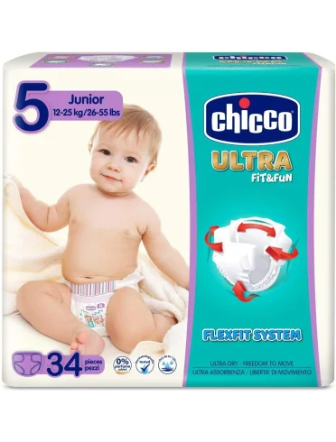 Chicco ultra pannolini ultra assorbenti taglia 5 34 pezzi Chicco ultra pannolini ultra assorbenti taglia 5 34 pezzi