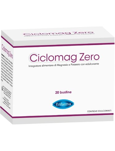 Ciclomag zero - integratore di magnesio e potassio con edulcorante - 20 bustine
