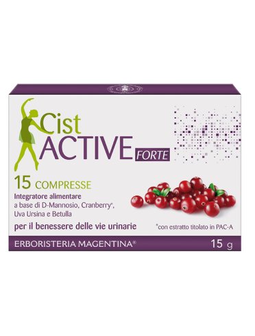 Cist active forte - integratore per il benessere delle vie urinarie - 15 compresse