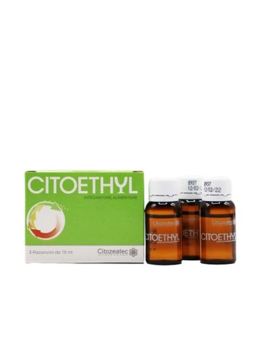 Citoethyl - integratore per eliminare l'alcool - 3 flaconi x 15 ml