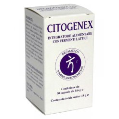 Citogenex - Integratore di Fermenti Lattici con Vitamina C - 30 Capsule