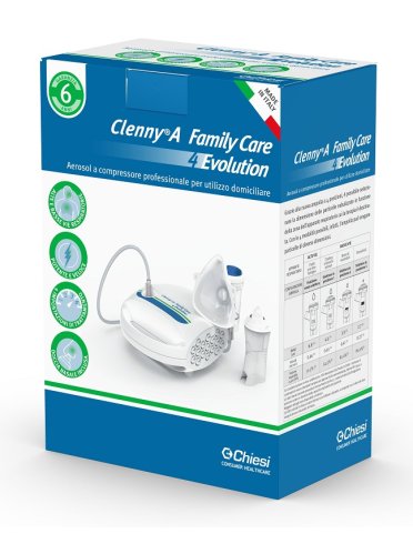 Clenny a family care 4 evolution - aerosol a compressore per alte e basse vie respiratorie