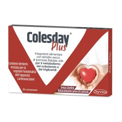 Colesday Plus - Integratore per il Controllo del Colesterolo - 20 Compresse