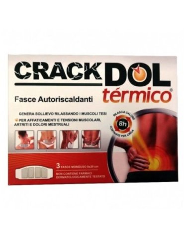 Crackdol termico - fascia autoriscaldante per dolori muscolari e articolari - 6 pezzi