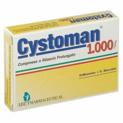Cystoman 1000 - Integratore di Fermenti Lattici e D-Mannosio - 12 Compresse