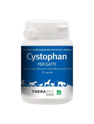 Cystophan theraphet - alimento complementare per gatti per il benessere delle vie urinarie - 30 capsule