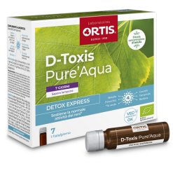 D-Toxis Pure Aqua Lampone Bio Integratore Depurativo 7 Flaconi