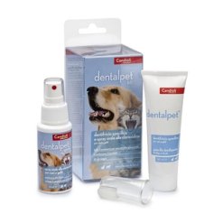 Dentalpet Kit Dentifricio 50 ml + Collutorio Spray 50 ml per Cani e Gatti