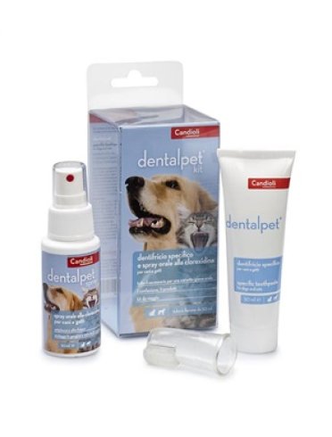Dentalpet kit dentifricio 50 ml + collutorio spray 50 ml per cani e gatti