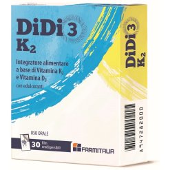 DiDi K2 - Integratore di Vitamina K2 e Vitamina D3 - 30 Film Orodispersibili