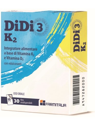Didi k2 - integratore di vitamina k2 e vitamina d3 - 30 film orodispersibili