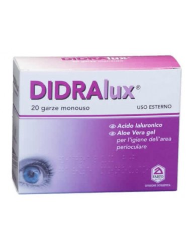 Didralux garze per igiene oculare 20 pezzi