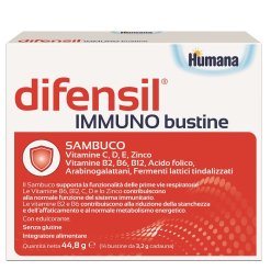 Humana Difensil Immuno - Integratore per Difese Immunitarie - 14 Bustine
