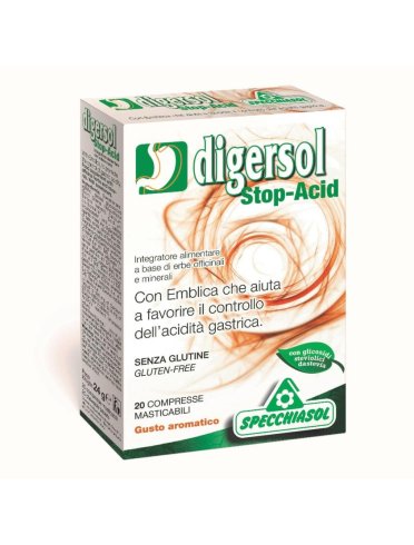 Digersol stop-acid - integratore per acidità gastrica - 20 compresse