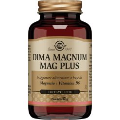 Solgar Dima Magnum Mag Plus - Integratore di Magnesio e Vitamina B6 - 100 Tavolette