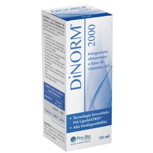 Dinorm 2000 Gocce - Integratore di Vitamina D3 - 10 ml